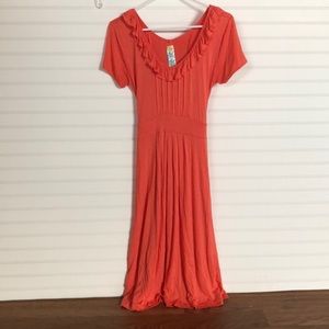 Women’s size L Coral short sleeve dress